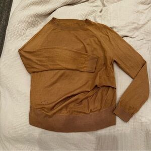 Tan cashmere-blend sweater, size S